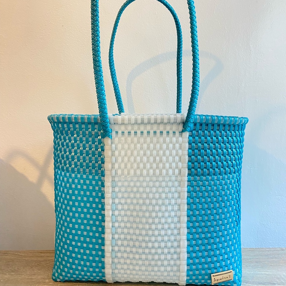 Handmade plastic bag - Jumbo - Artisan made - Mexican bag/purse - Handicraft bag